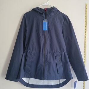 Nautica Womens Hooded Lightweight Water Resistant Performance Jacket - Size M